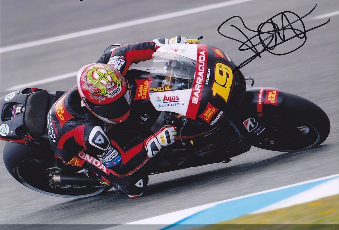 MotoGP ALVARO BAUTISTA Signed GRESINI HONDA Colour 12x8 Photo Poster painting