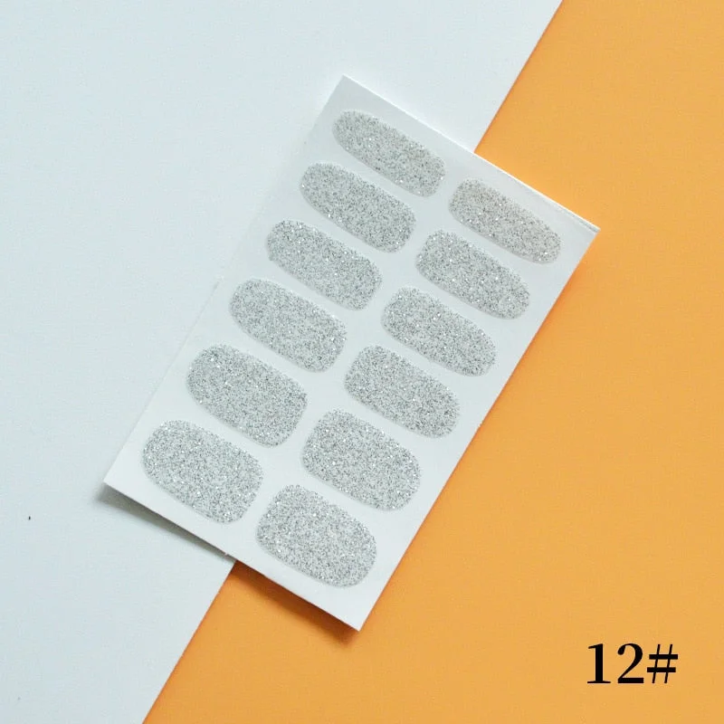 New Designs Full Cover Nail Stickers Fashion Flowers Nail Sticker Set Self Adhesive Manicure Decoracion Nail Strips-Nail Inspo