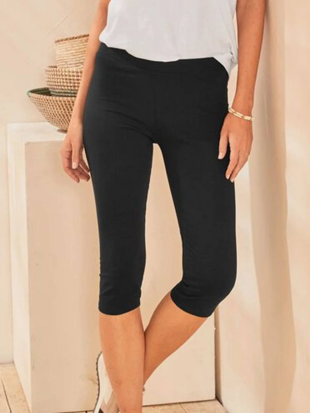 Casual Elastic waist Leggings