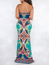 Floral Print Hollow Backless Sexy Bandeau Maxi Dress