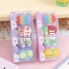 6 BOXES Summer Vibes Cute Ice Popsicle Shapes 4in1 Erasers Set for Kids Student Office Exam Stationery Gift
