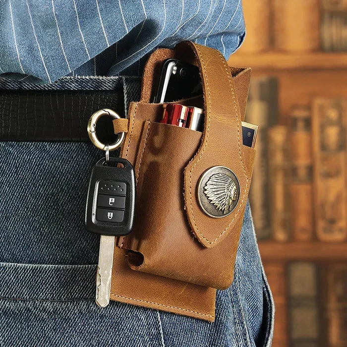 Multifunctional Leather Mobile Phone Bag