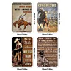 4PCS Cowboy - Vintage Metal Signs Set - 20*30cm - Western