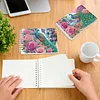 2 Pack Peacock DIY Diamond Art Spiral Notebook Kit 80 Pages No Lines