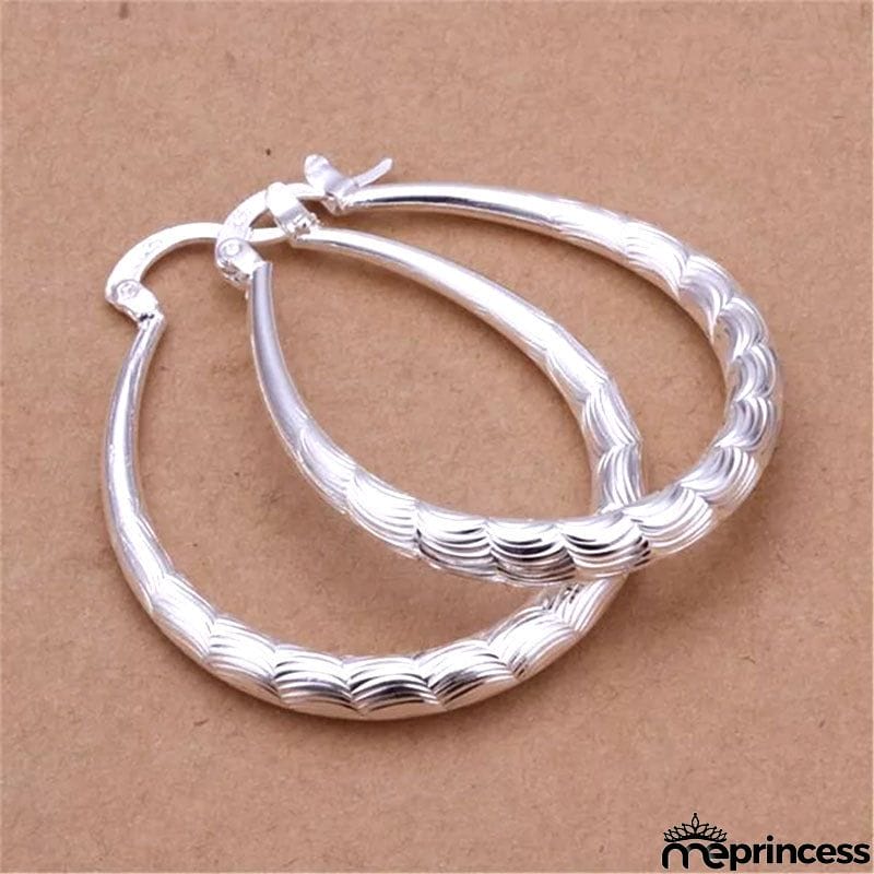 Unisex Simple Large Circle Stylish Plated Earrings