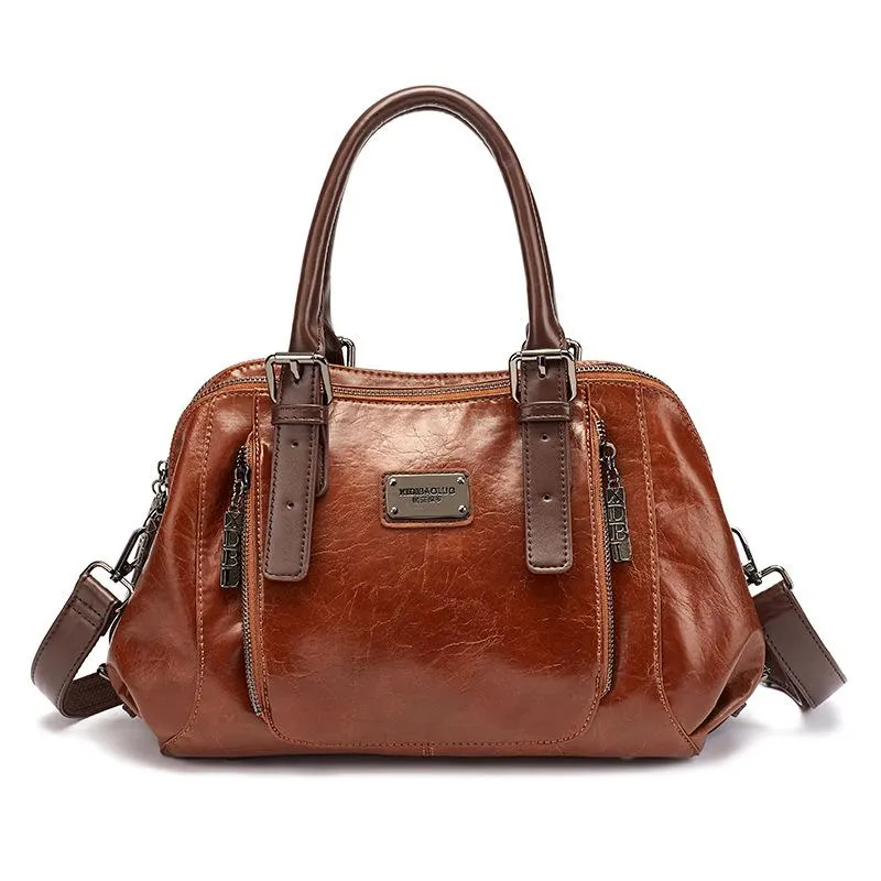 Retro fashion carry crossbody can adjust large capacity multi-layer bag