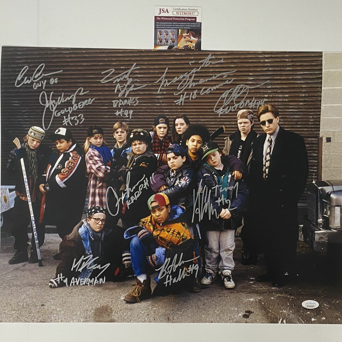 Autographed/Signed THE MIGHTY DUCKS 10x CAST SIGNED 16x20 Movie Photo Poster painting JSA COA