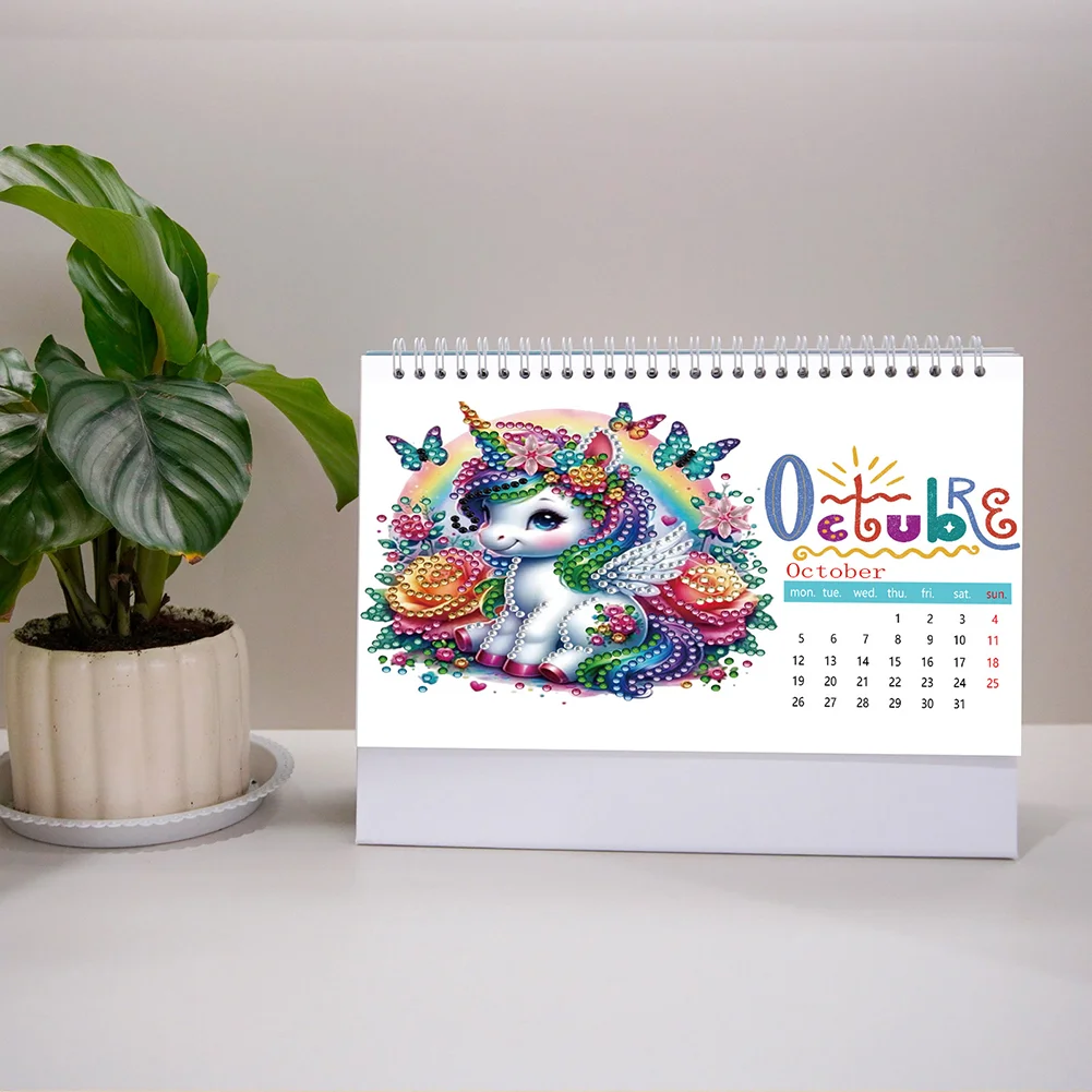 5D/DIY Diamond Painting Calendar Kit Partial Drill Diamond Art Paper Calendar