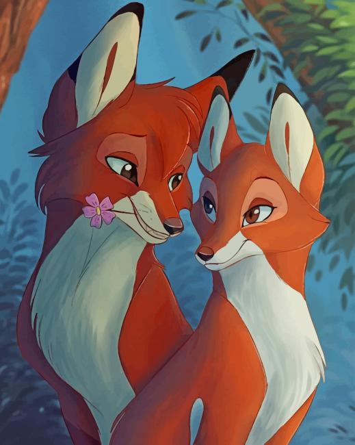 

Love Tod And Vixey – Paint By Numbers - 40*50CM, 501 Original