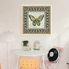 Butterfly Geometric Figure-14CT Stamped Cross Stitch 36*36cm/14.17*14.17in tapestrymarket
