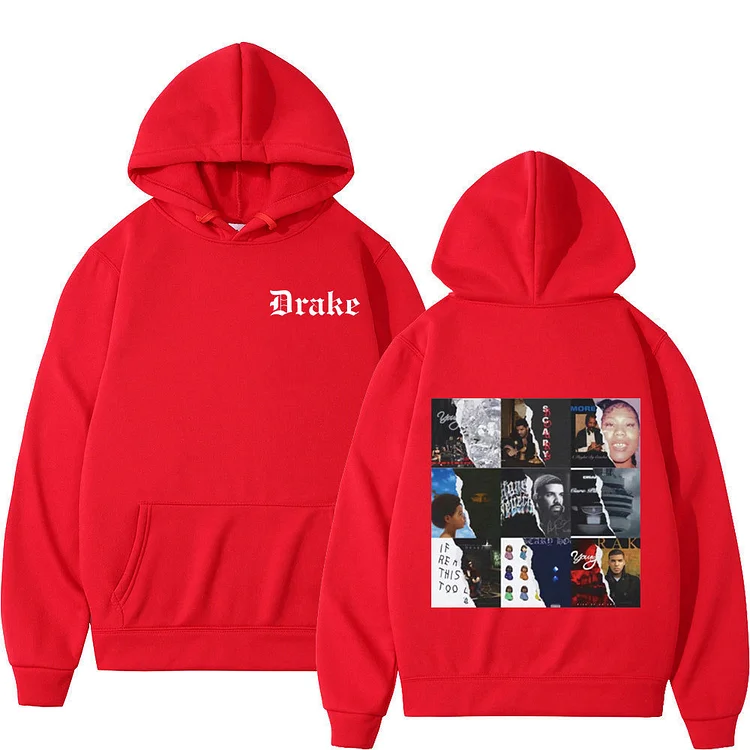 Rapper Drake Album Printed Hoodie Oversized Pullovers Street Hip Hop Hooded Sweatshirts at Hiphopee