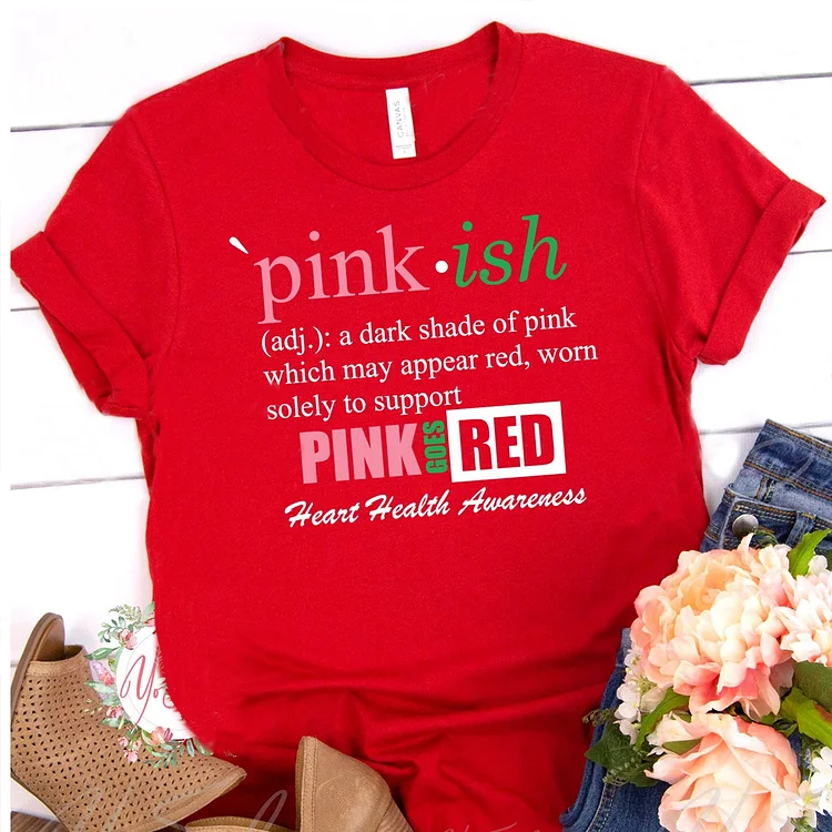 Pink Goes Red Pink-ish, UNISEX Short Sleeve TShirt