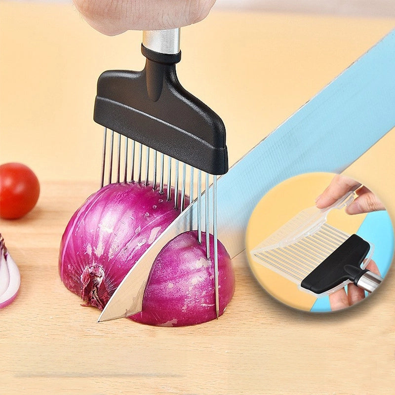 Stainless Steel Multi-purpose Onion Insert Onion Holder Onion Cut Onion Needle Loose Meat Needle Cutter