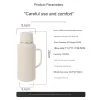 Mechanical Thermometer Kettle Compass Type Double-Layer Vacuum Stainless Steel Thermos Bottle Large Capacity Thermos Cup Outdoor Camping Thermos Kettle