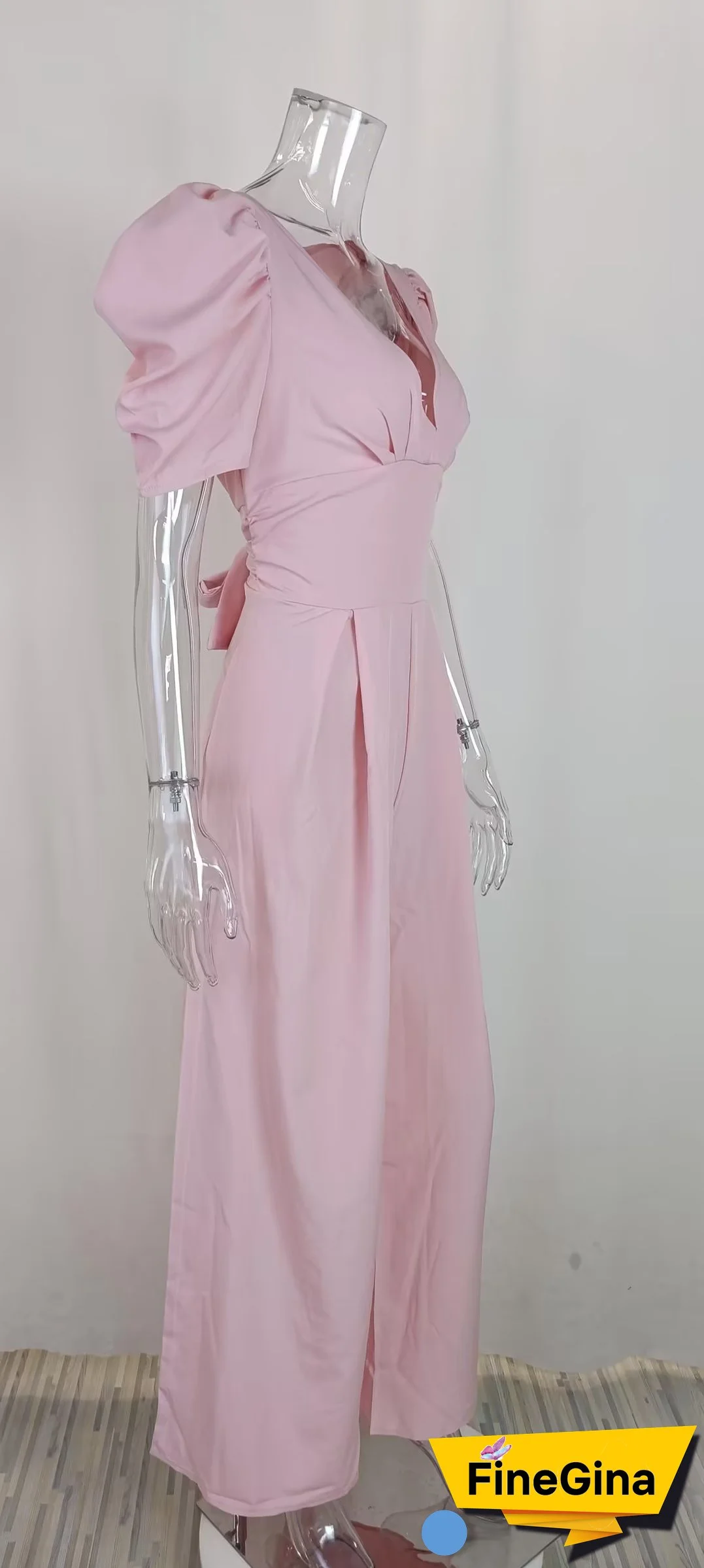 Plus Size Women Short Sleeve Wide Leg Jumpsuit