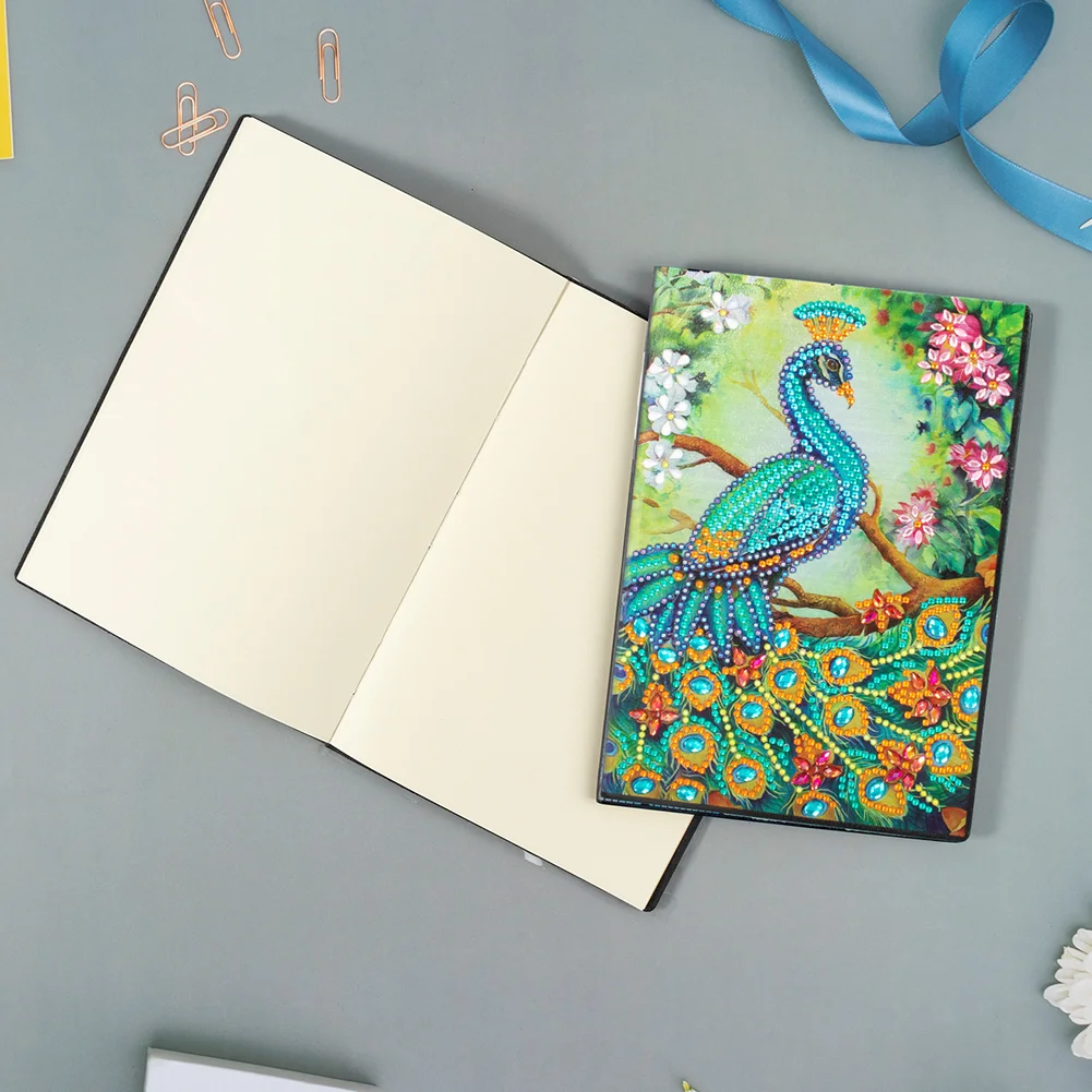 50 Pages A5 Peacock Special Shape Drill Notebook 【No Strip】