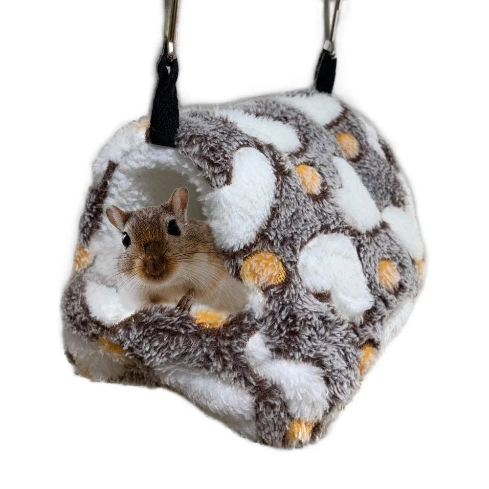 Hamster Cage Hammock, Small Animal Plush Hanging Bed, Guinea Pig Nest Bedding