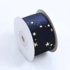 Velvet Golden Stars 3.8cm x 9m Gift Bouquet Wrapping Ribbon