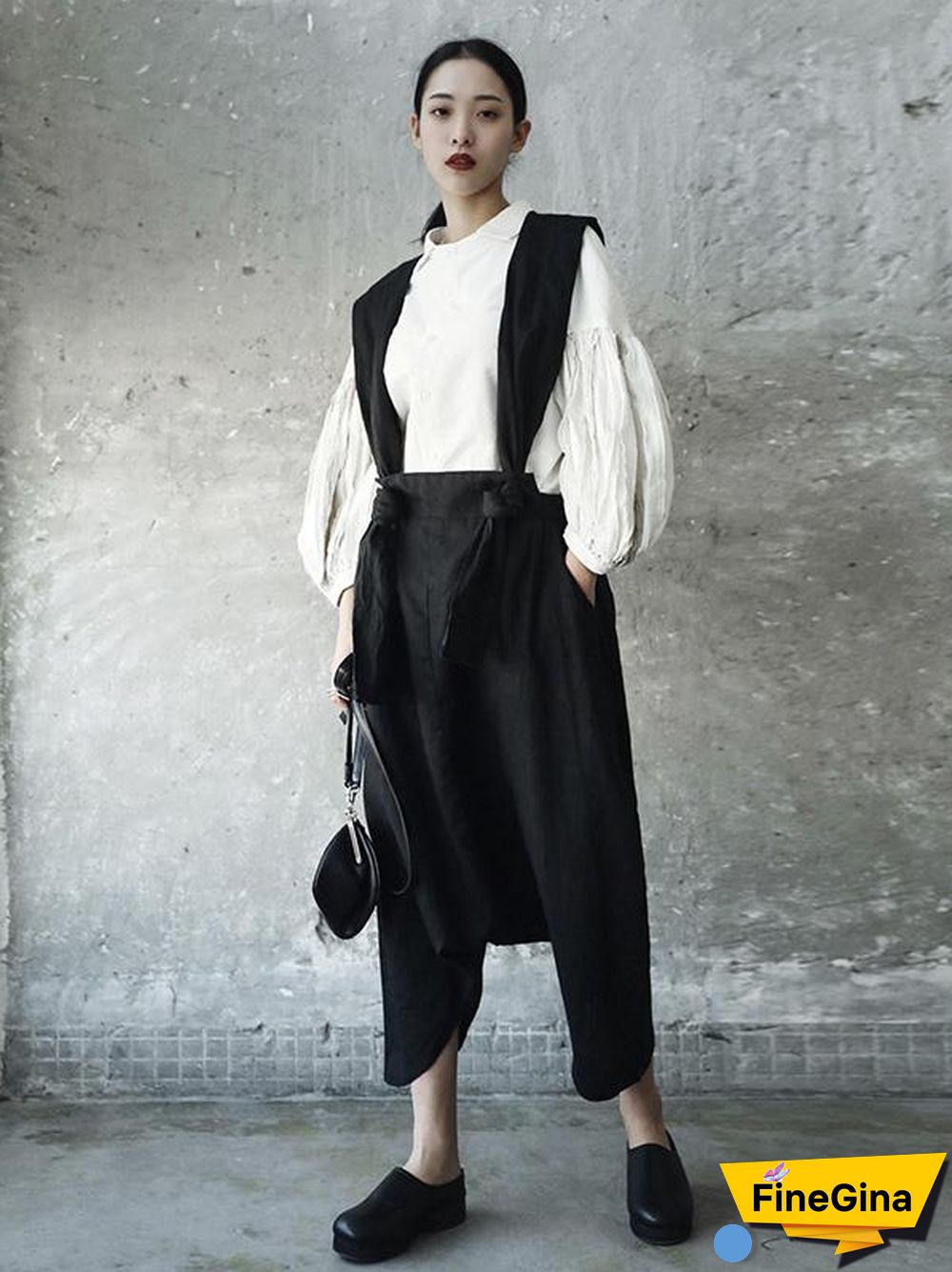 Solid Linen Loose Harem Pants