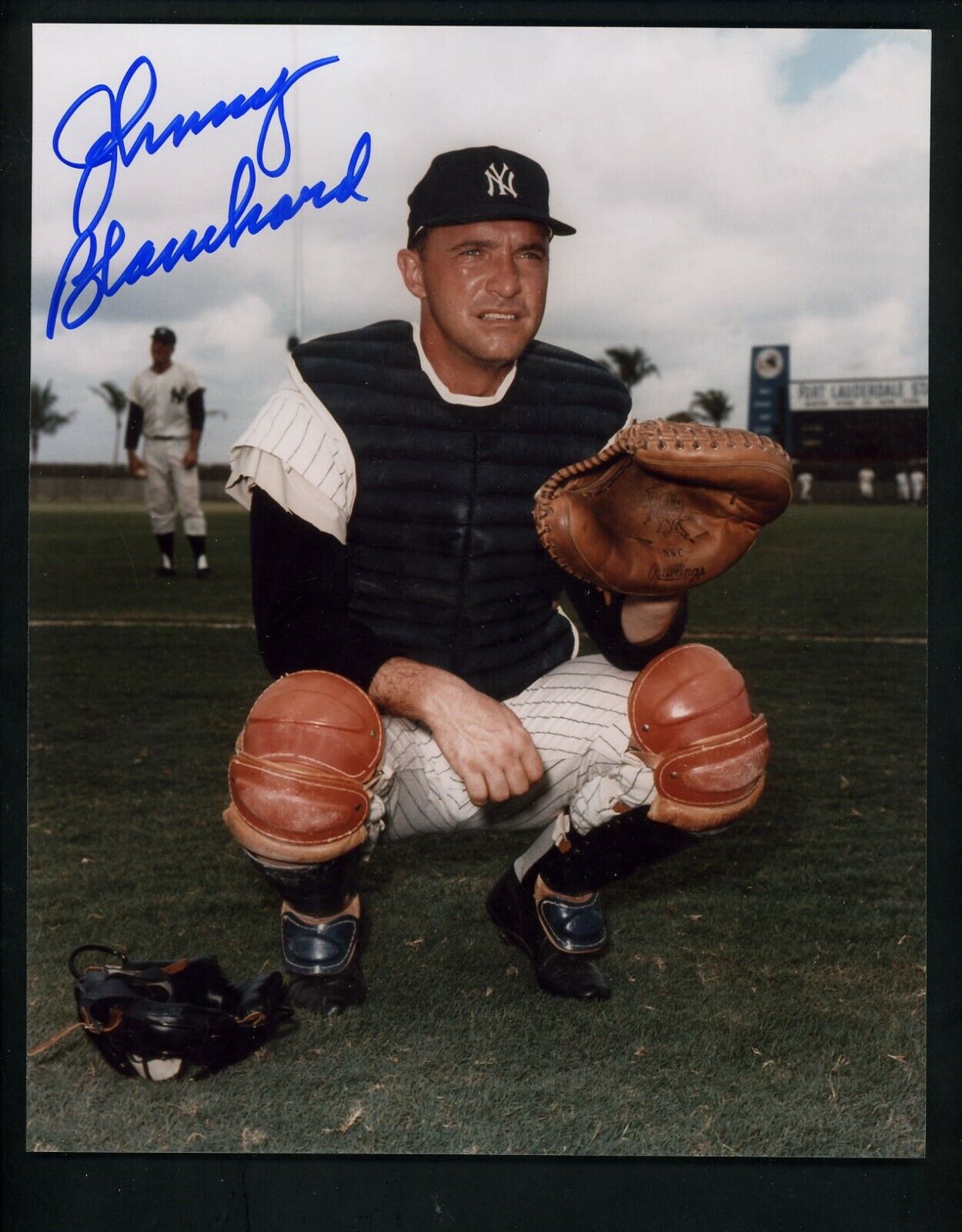 Johnny Blanchard Signed Autographed 8 X 10 Photo Poster painting New York Yankees  SHIPPING