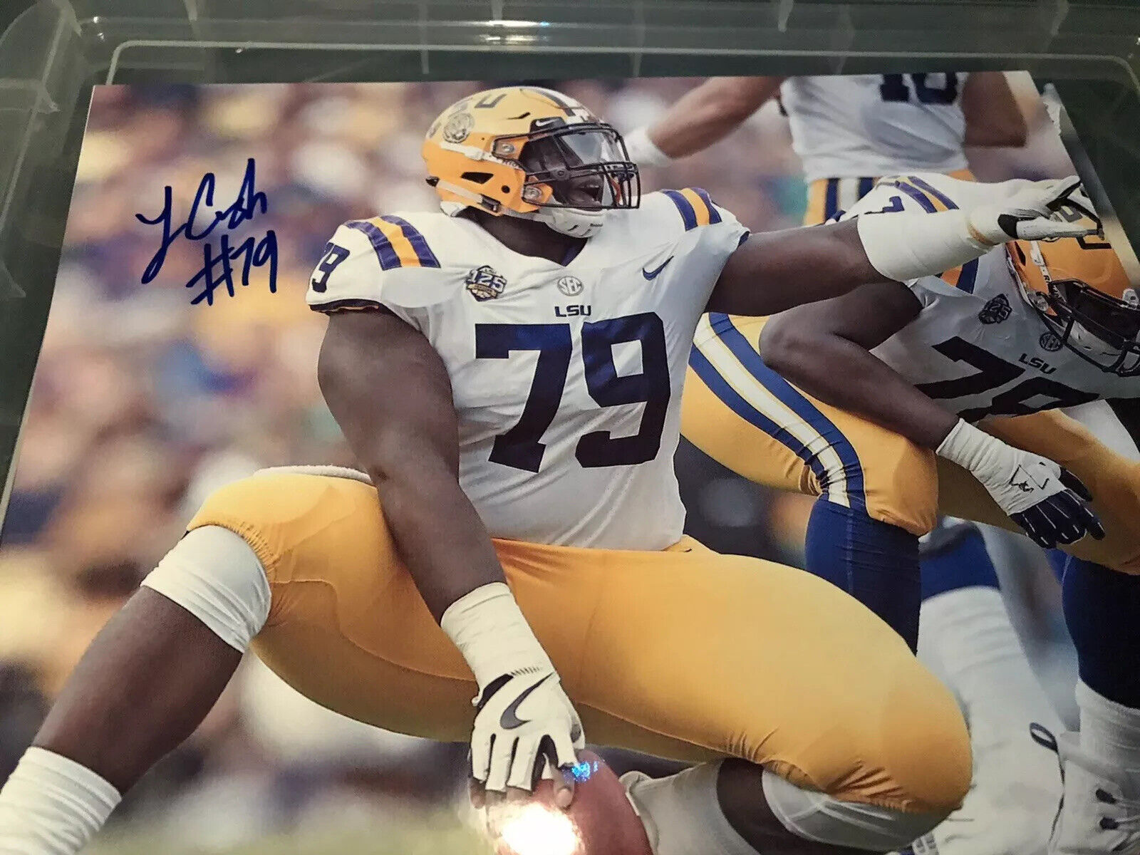 Lloyd Cushenberry LSU signed autographed 8x10 football Photo Poster painting National Champs!