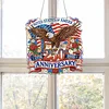 Diamond Painting Single-Sided Acrylic Flag and USA 250th Hanging Pendant Sun Catcher for Home Garden Wall Door