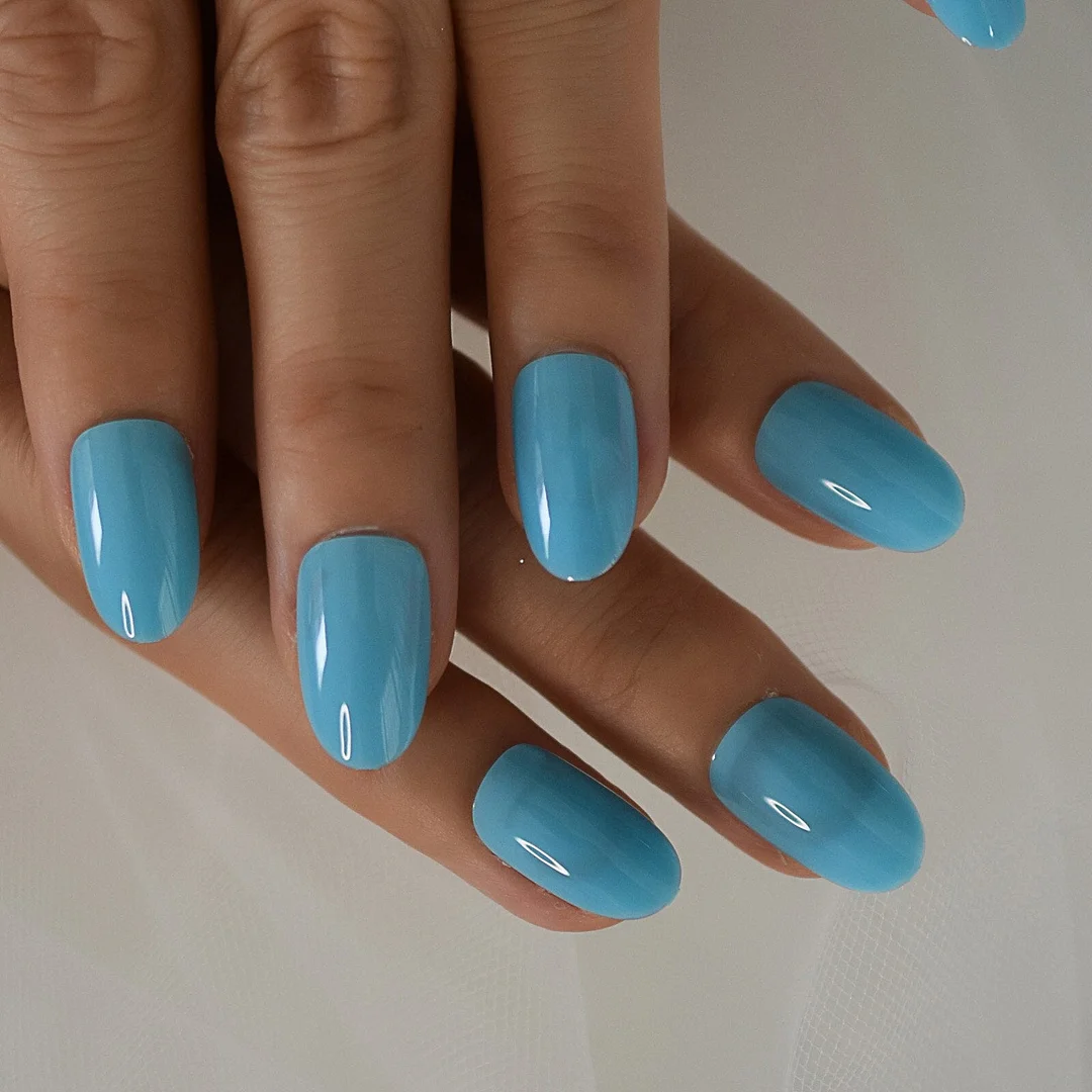 Pre-designs 2021Aug. New Press On Nail Tips Pure Red Fingernail Square Medium Uv Polish Tips False Nails Art Manicure Detachable-Nail Inspo