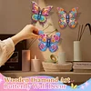 3D Wooden Diamond Art Butterfly Wall Decor Kit - DIY Sparkling Butterfly Craft for Home Decoration