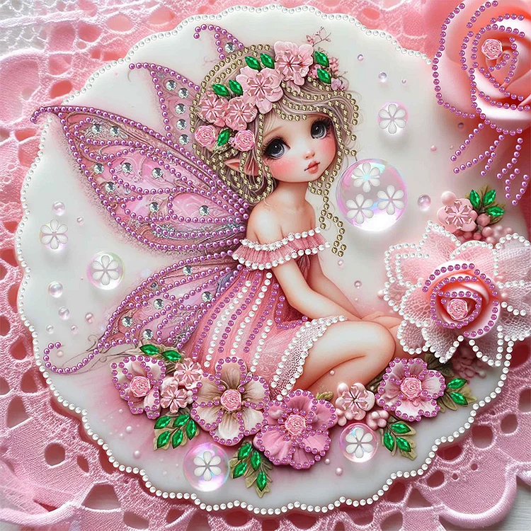 Flower Fairy 30*30CM (Canvas) Special Shaped Drill Diamond Painting gbfke