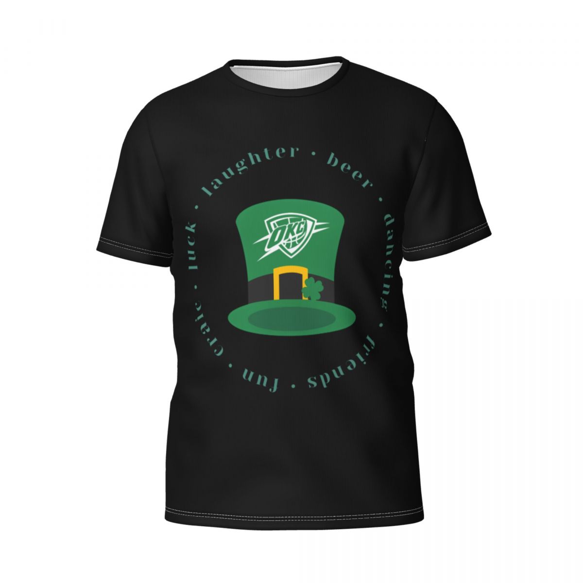 Oklahoma City Thunder Green Lucky St Patrick's Day Short-Sleeve Men's T-Shirt