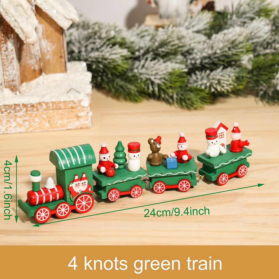 1pc, Wooden Christmas Train Decoration, Christmas Merry Decoration Pendant