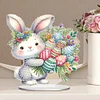 DIY Bunny Easter Egg Bouquet Acrylic Special Shaped Diamond Painting Desktop Ornament