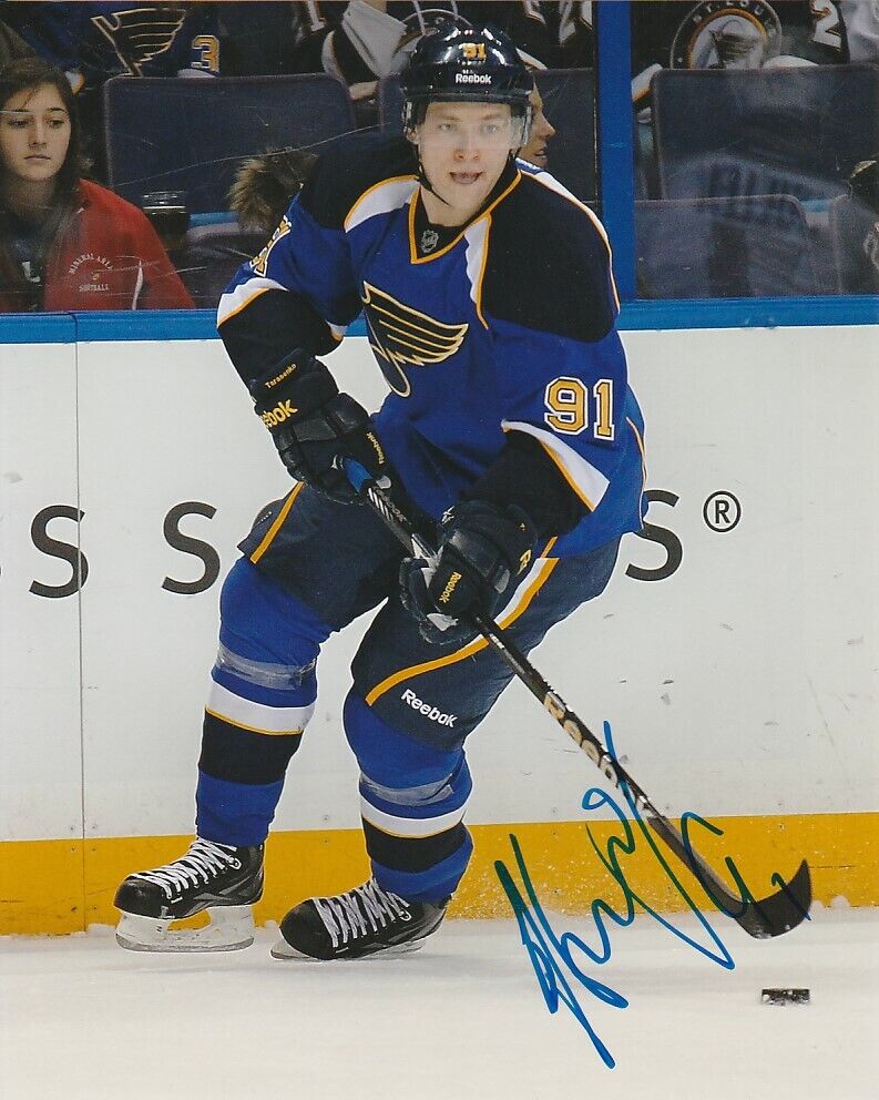 VLADIMIR TARASENKO SIGNED ST.LOUIS BLUES 8x10 Photo Poster painting! Autograph