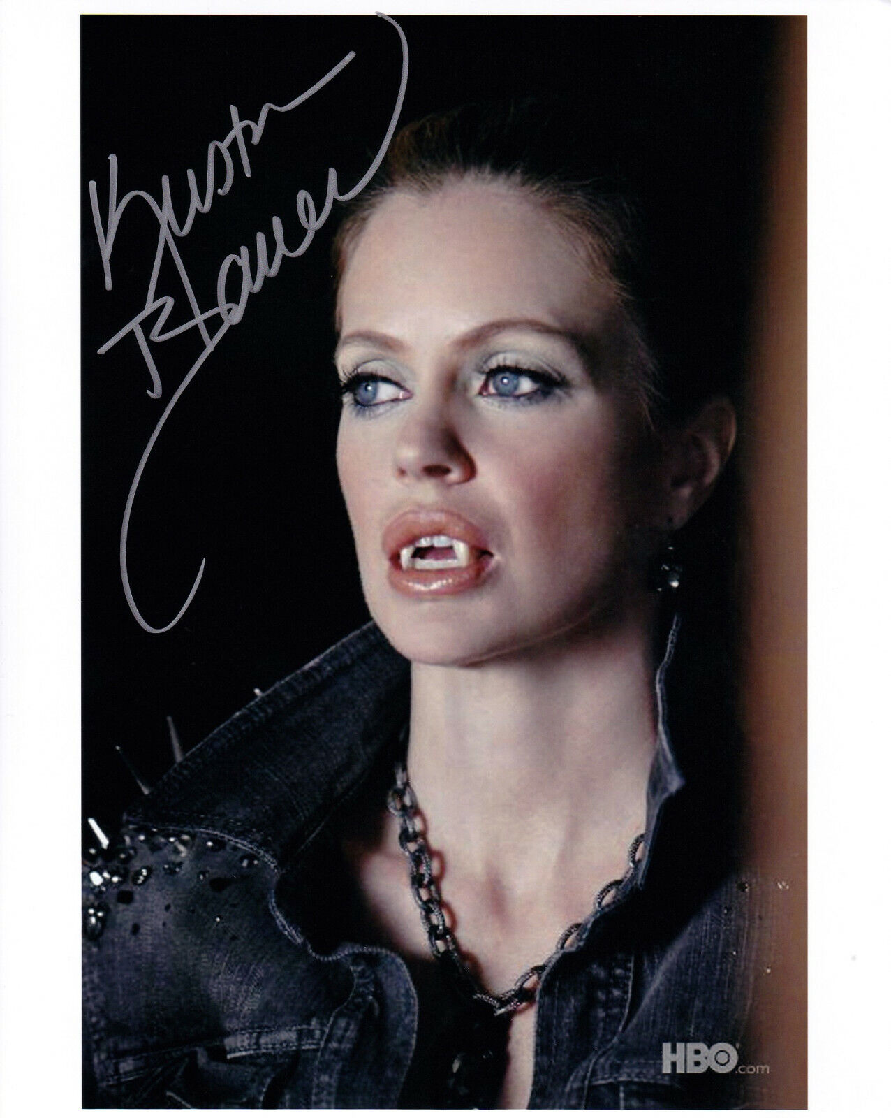 KRISTIN BAUER hand-signed TRUE BLOOD 8x10 uacc rd coa FANGED VAMPIRESS CLOSEUP