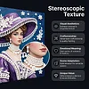 uk.everydayedeals DIY Pearl Painting With Frame - Handmade Self-Adhesive Pearls - Lady(25*25cm)