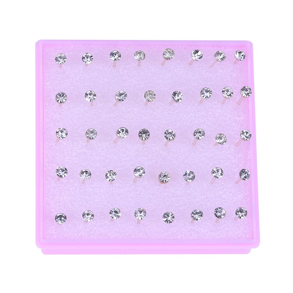 

20Pairs Women Cute Round Plastic Pin Earring Ear Studs(White, 2.5mm, 501 Original