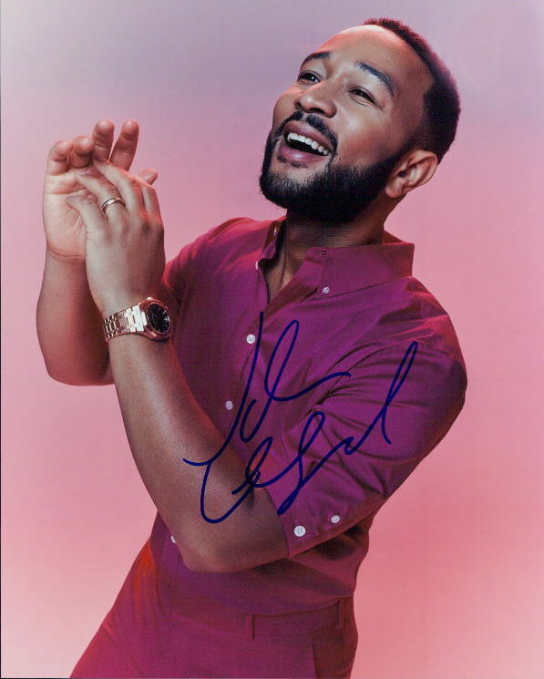 John Legend in-person signed 8x10 Photo Poster painting