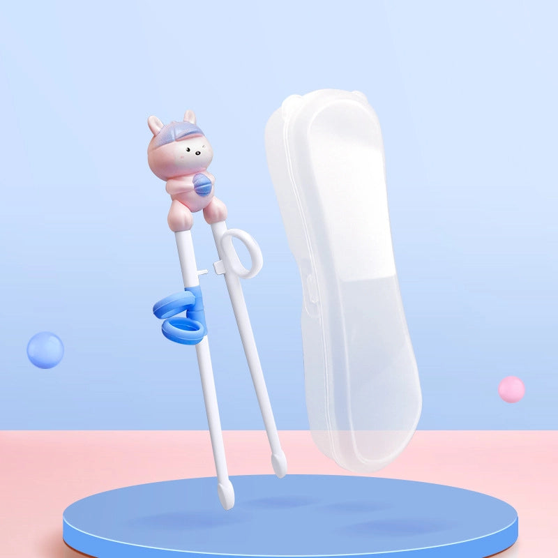 Maternal And Infant Products Portable Feeding Children’s Tableware Set Cartoon Learning Chopsticks Training Chopsticks 304 Stainless Steel Spoon Fork