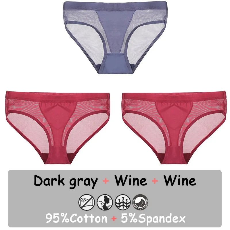 Billionm Seamless Panties Sexy Lingerie Mesh Female Underwear See-Through Underpants Low-Waist Briefs Girls Intimate Pantys