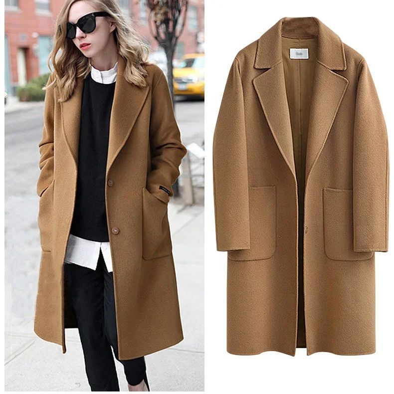 Nigikala Nigikala And Winter Double-Sided Women's New Hair Coat Long Loose-Child Coat Woman