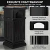 [US Local Warehouse] Commercial Trash Can with Removable Inner Bucket & Lid Side Opening Waste Bin for Garage Backyard