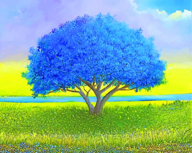 

Blue Tree – Paint By Numbers - 40*50CM, 501 Original