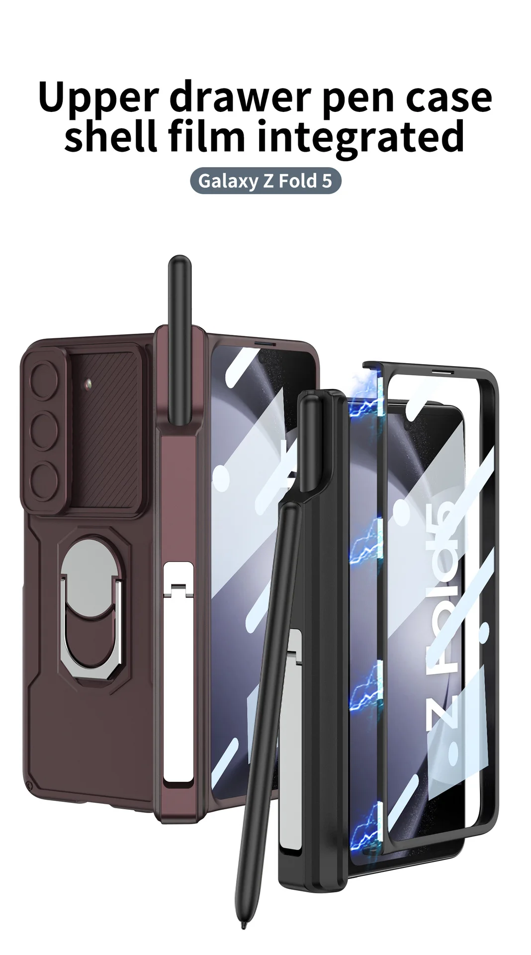 Suitable for Samsung Z Fold Series Folding Hinge Bracket Armor Protective Phone Case