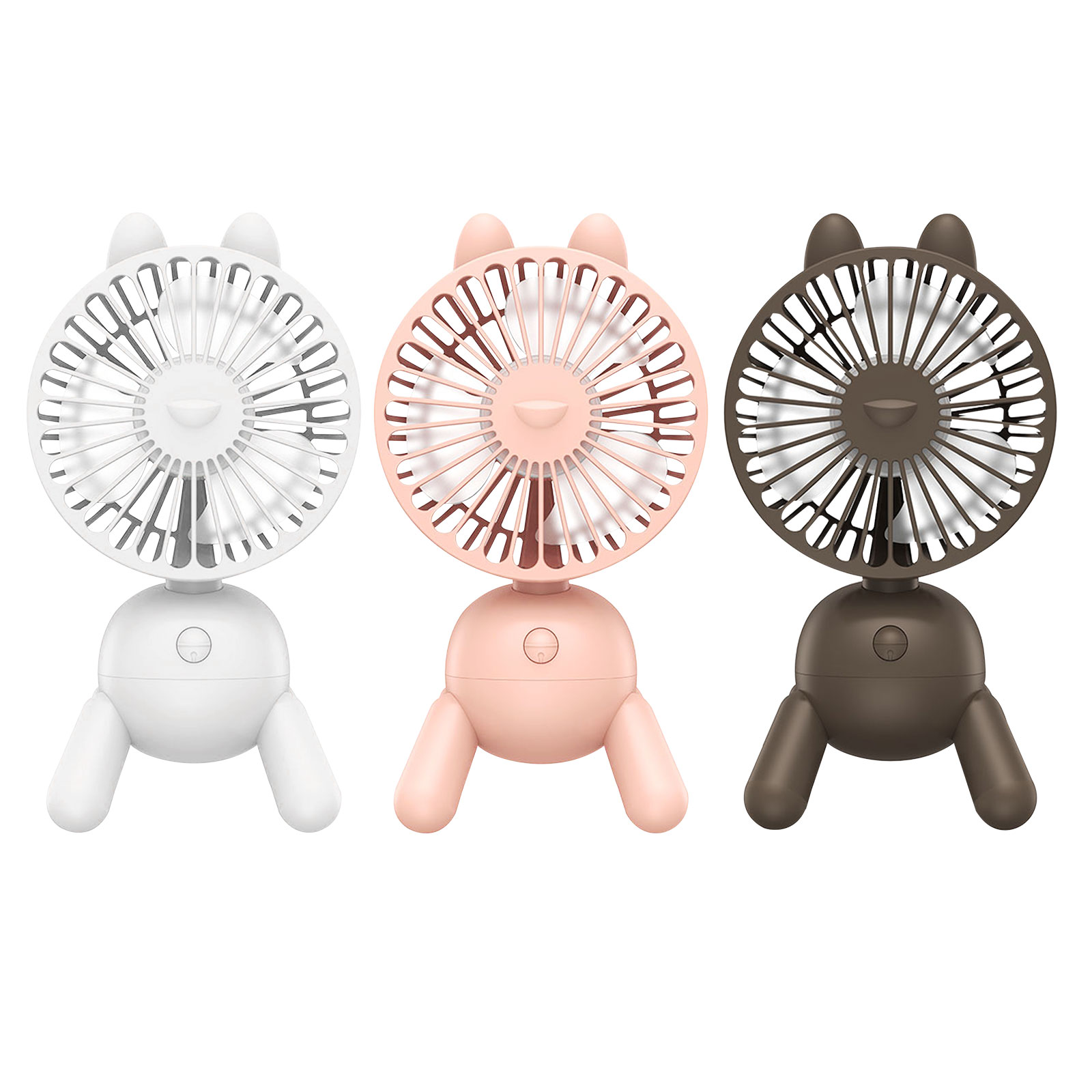 

Small Desk Fan Dog-Shaped Portable 4 Speed Rotating USB Mini Cooling Fan, Pink, 501 Original