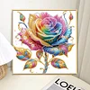 Rose-Peinture Diamant En Forme Sp&eacute;ciale-30*30CM