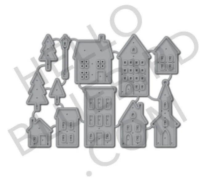 Piggy Craft metal cutting dies cut die mold Snow Globe Builder Village Scrapbook paper craft knife mould blade punch stencils