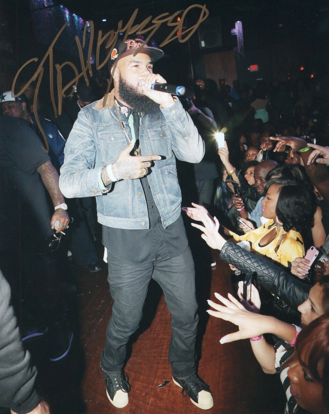 Stalley Rapper Signed 8x10 Photo Poster painting w/COA Power Circle Swangin Ohio