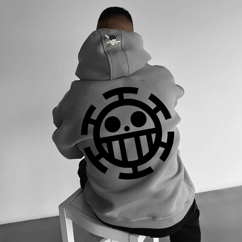 Oversized Hoodie "straw Hat Crew" Print Hoodie