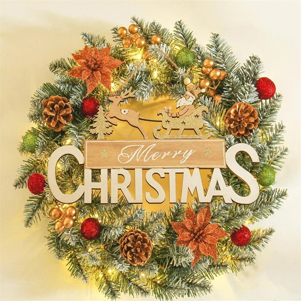 New Christmas pine branch pine cone cane scenery garland