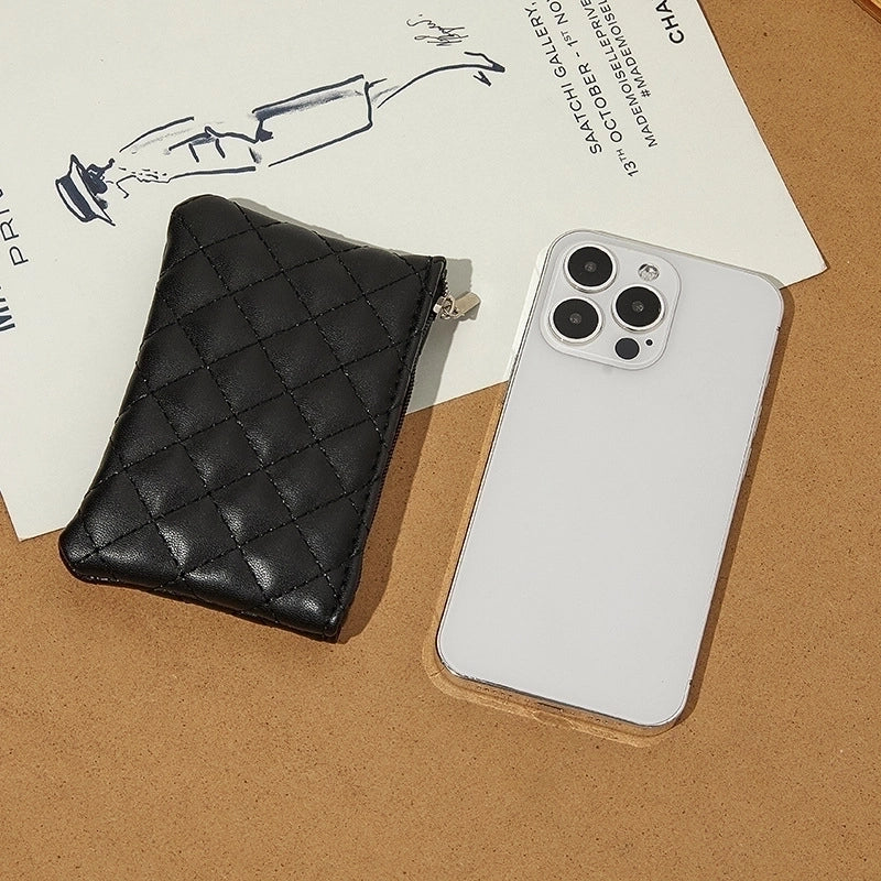 Unisex Solid Color Pu Leather Zipper Wallets